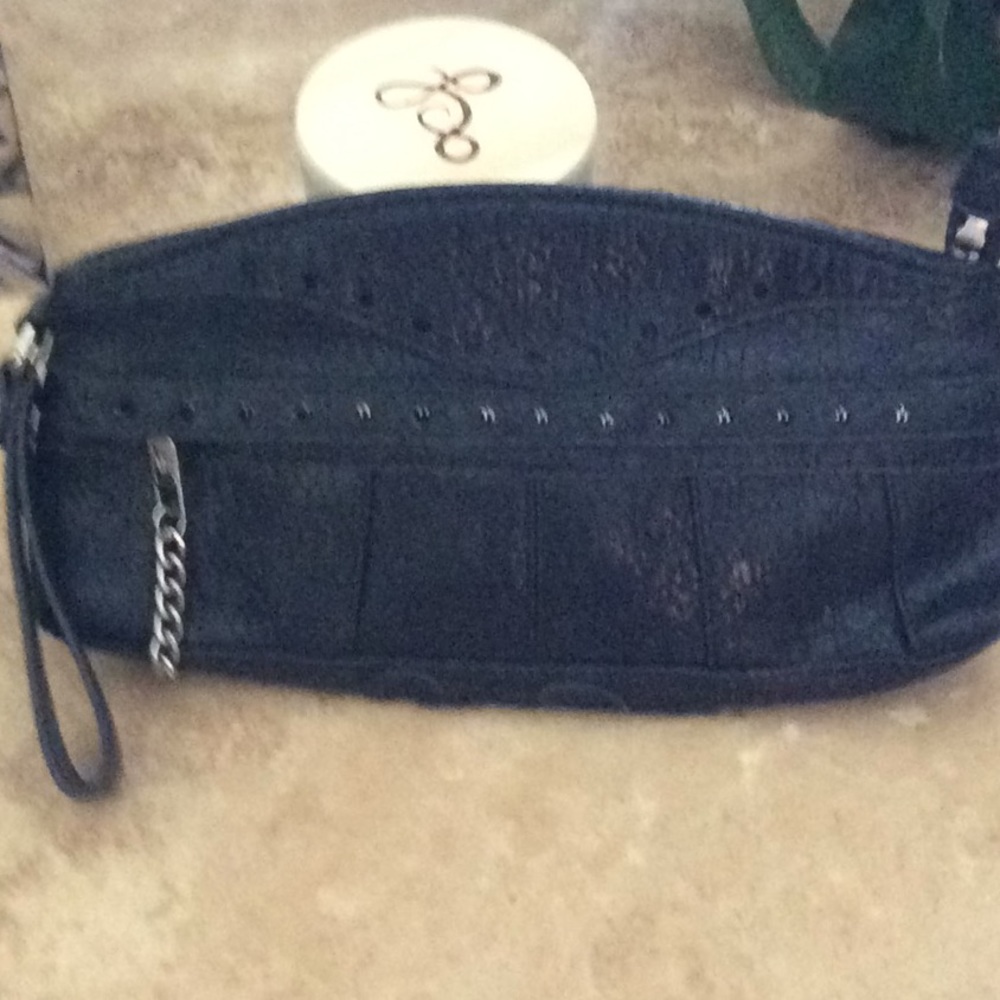 Jessica Simpson black leather purse
